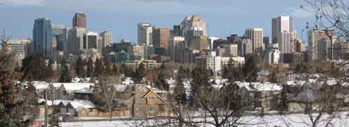 Calgary Skyline in Winter